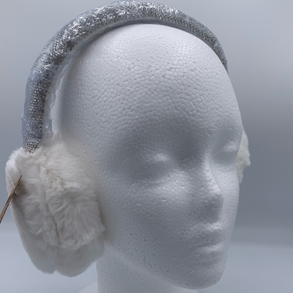 C.C. Beanies Rhinestone Earmuffs Ivory BNWT